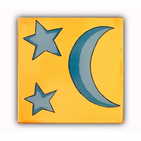 Azulejo Estrella y luna 20AZgris ocre