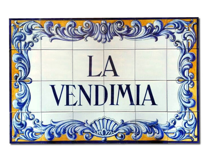 Letrero para restaurante pintado a mano, 90 x 60 cm