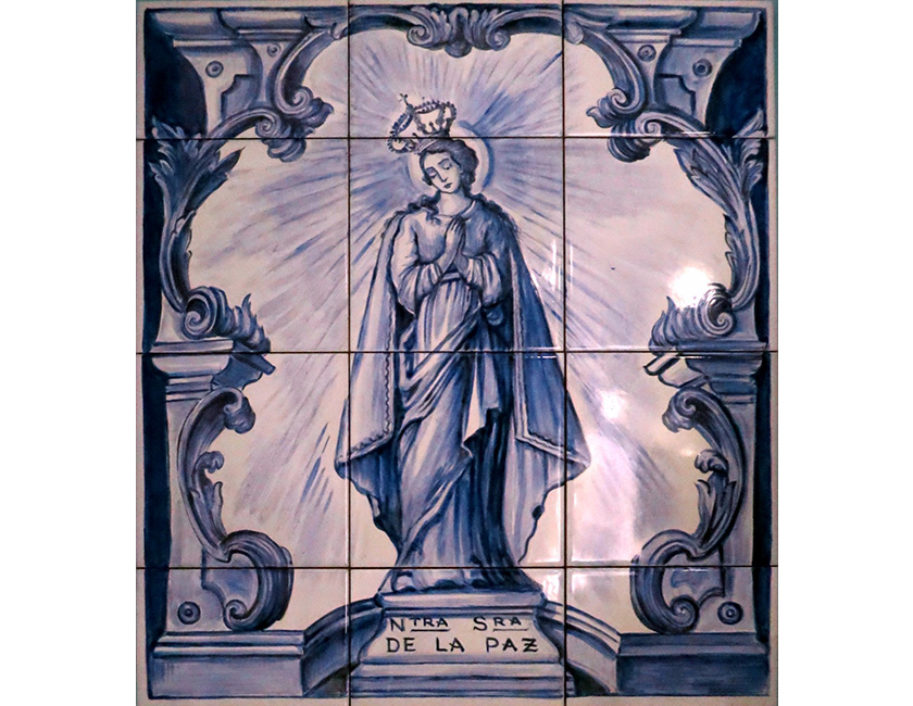 Reproducción del mural de la Virgen de la Paz, para Alemania