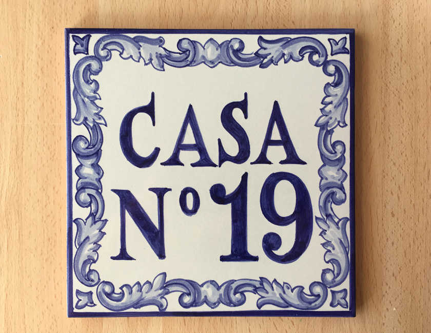 Letrero para casa pintado a mano