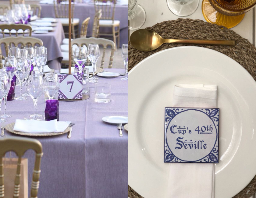 Azulejos personalizados para eventos